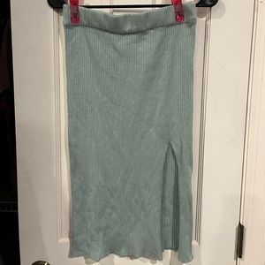 Teal high waisted skirt